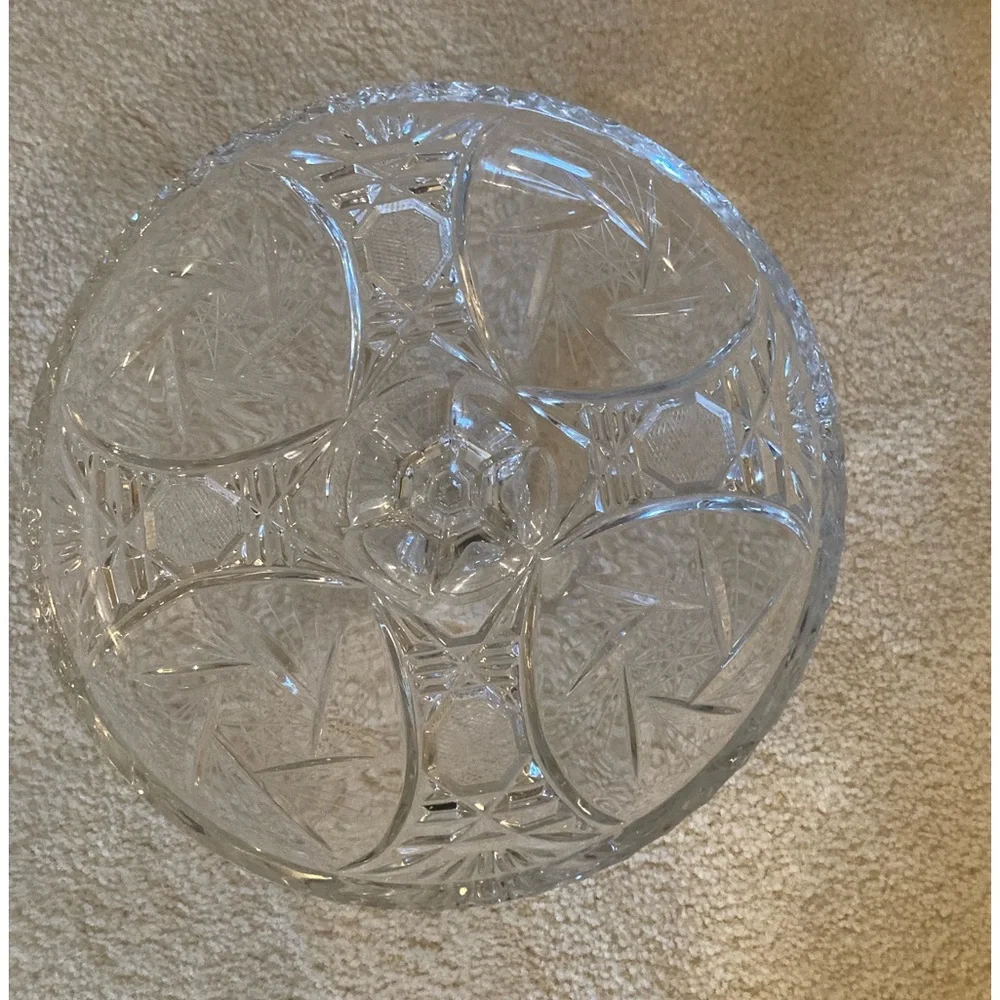 Vintage cut glass serving platter